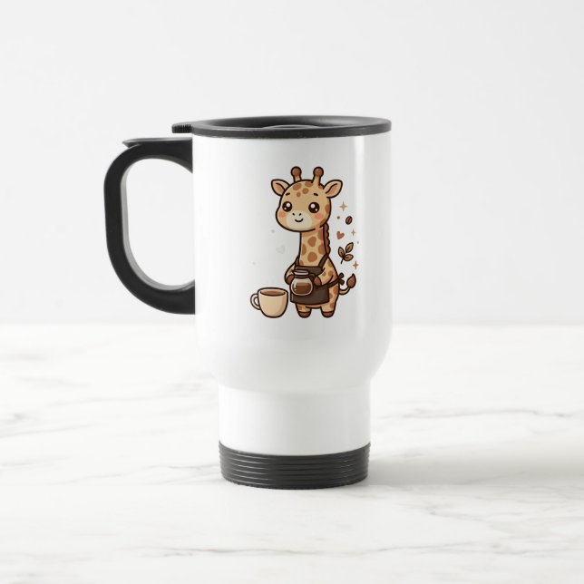 Cute Giraffe Kaffe Mugg Resa (Vänster)