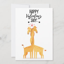 Cute giraffe kärlek kort för alla hjärtans dag