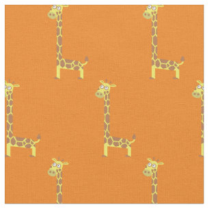 Cute Giraffe Kids Baby Nursery Orange Tyg