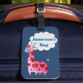 Cute Giraffe Kids Bagagebricka