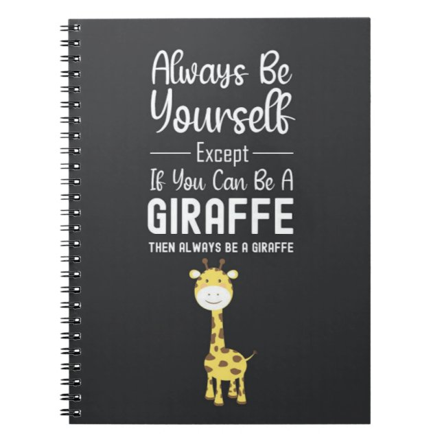 Cute Giraffe Lover Gifts Animals Funny Humor Anteckningsbok (Framsidan)