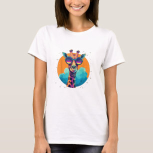 Cute Giraffe Manar Women Kids _1 T Shirt