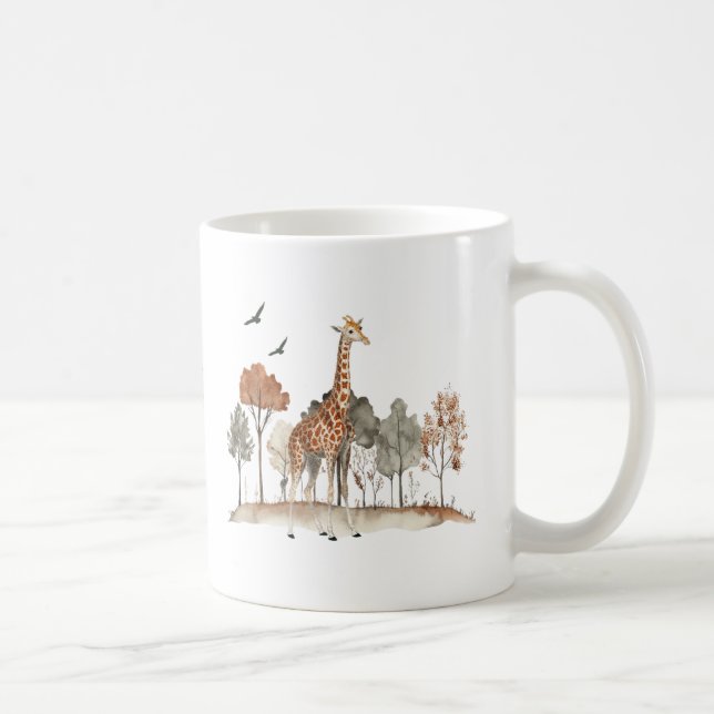 Cute Giraffe med anpassningsbar Kaffemugg (Höger)