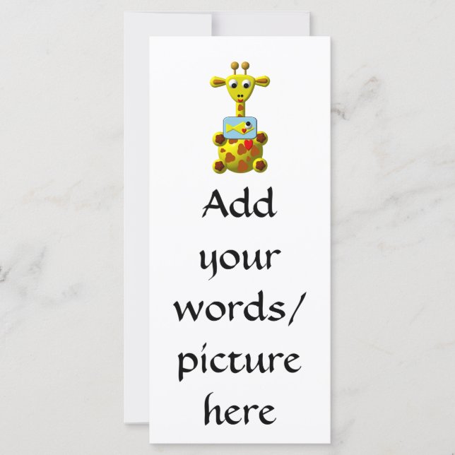 Cute Giraffe med Goldfish (Framsida)