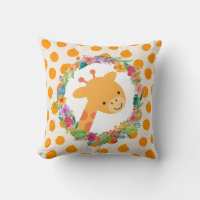 Cute Giraffe med vattenfärgad Blommigt Utandning