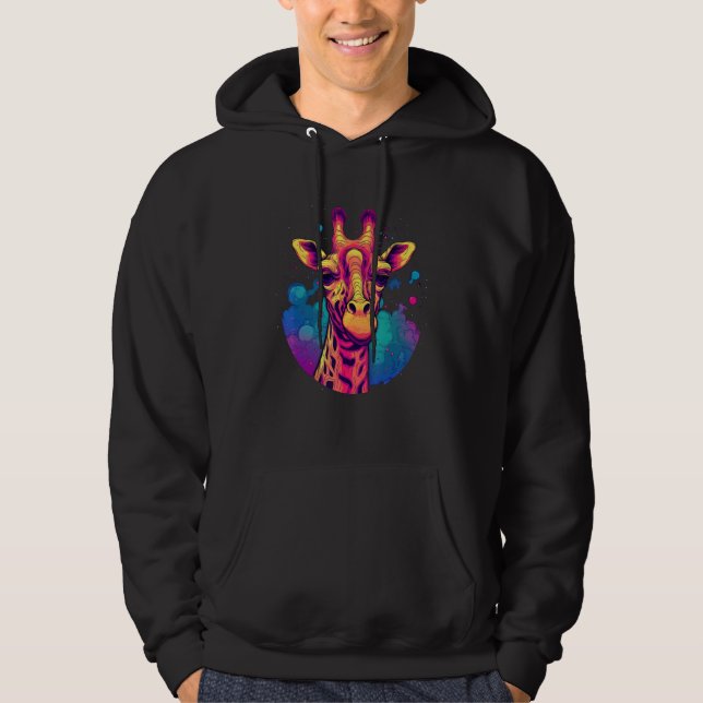 Cute Giraffe Men Women Kids 22 Hoodie (Framsida)