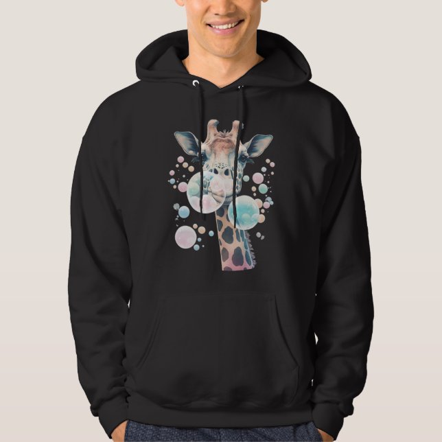 Cute Giraffe Men Women Kids 3 Hoodie (Framsida)