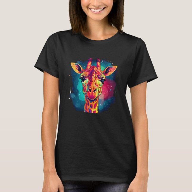 Cute Giraffe Men Women Kids T Shirt (Framsida)