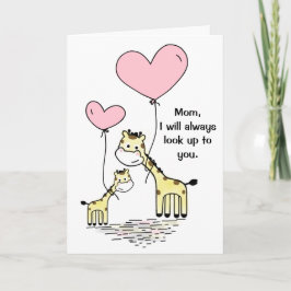 Cute Giraffe Mors dag-kort Kort