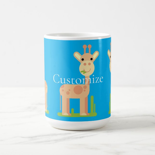 Cute Giraffe Munching Thunder_Cove Kaffemugg (Center)