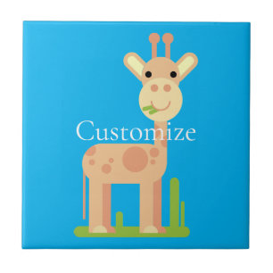 Cute Giraffe Munching Thunder_Cove Kakelplatta