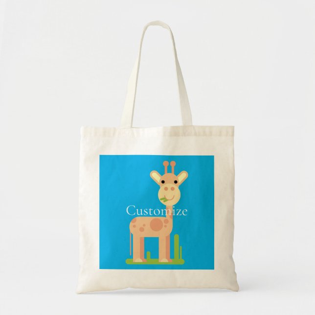 Cute Giraffe Munching Thunder_Cove Tygkasse (Framsidan)