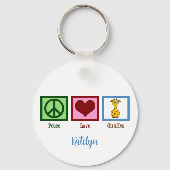 Cute Giraffe Nyckelring (Framsida)