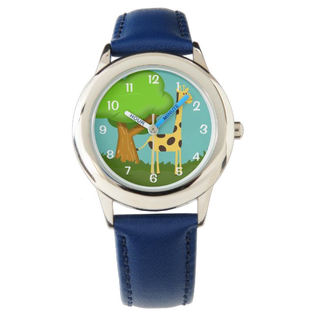 Cute Giraffe och Träd Art Watch Armbandsur (Framsida)