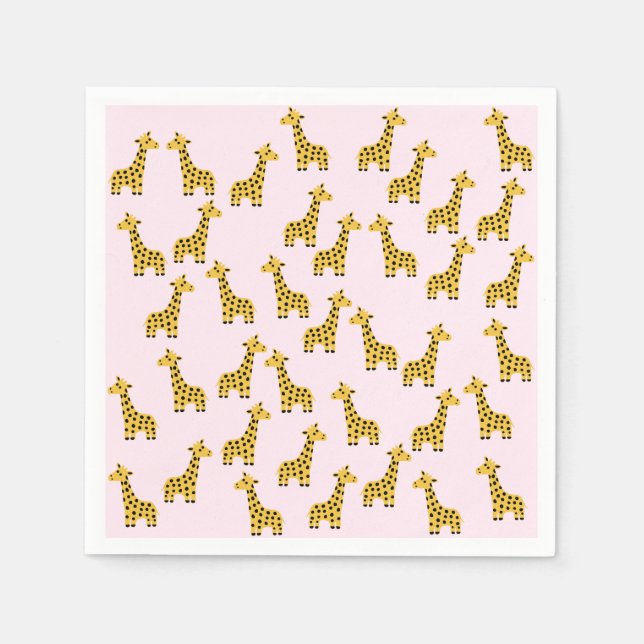Cute Giraffe Papper Napkins Pappersservett (Framsidan)