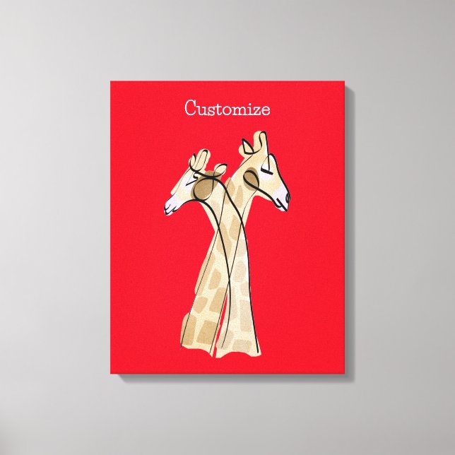 Cute Giraffe par Thunder_Cove Canvastryck (Framsida)