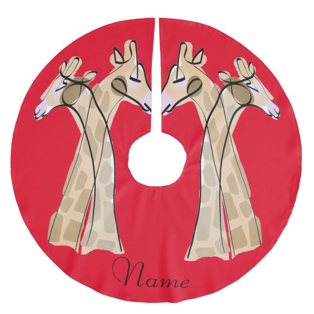 Cute Giraffe par Thunder_Cove Julgransmatta Borstad Polyester (Framsidan)