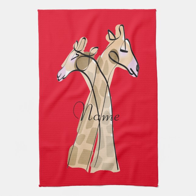 Cute Giraffe par Thunder_Cove Kökshandduk (Vertikal)