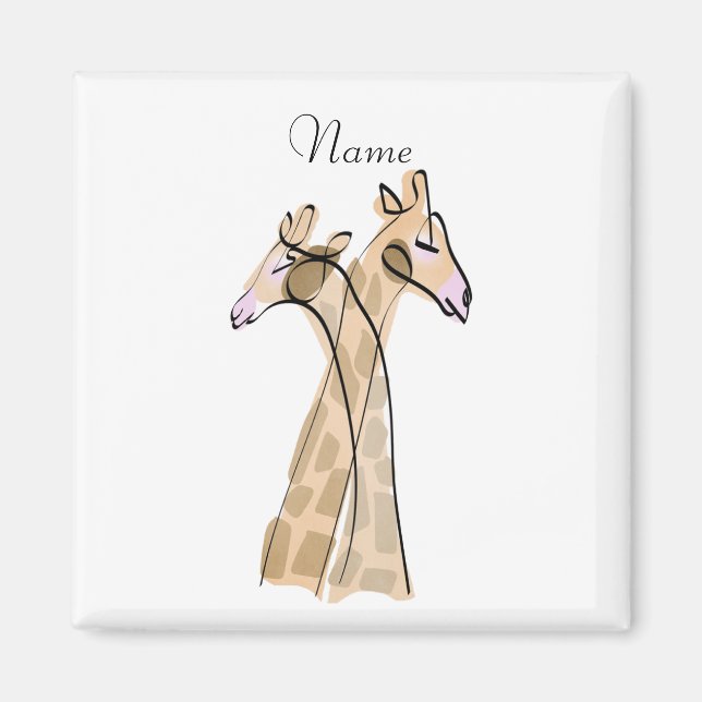 Cute Giraffe par Thunder_Cove Magnet (Framsidan)