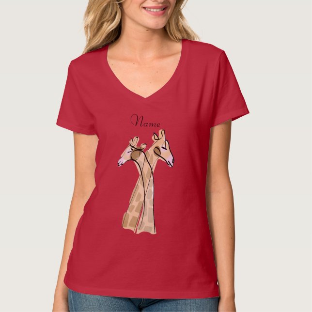 Cute Giraffe par Thunder_Cove T Shirt (Framsida)