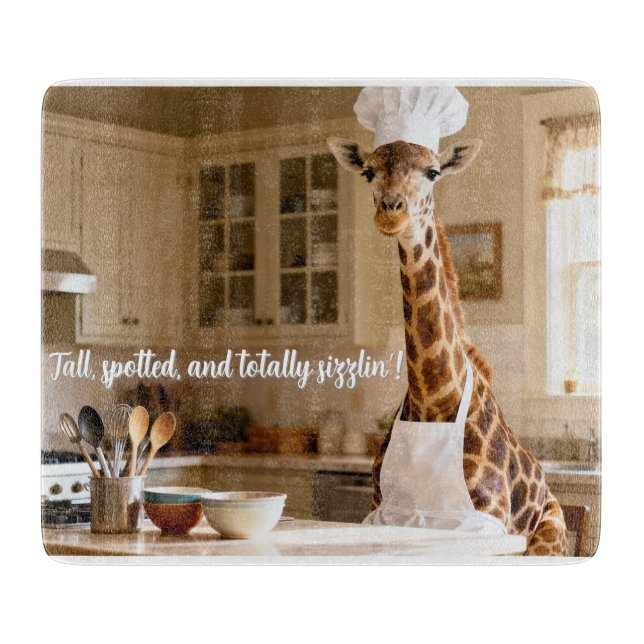 Cute Giraffe Personlig Glass Clearboard (Framsidan)