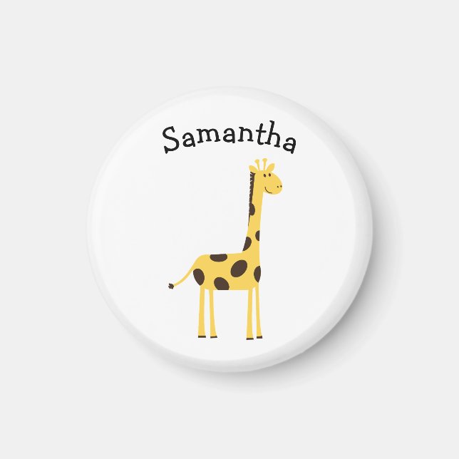 Cute Giraffe Personlig Magnet (Framsidan)