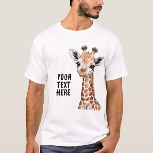 Cute Giraffe Personlig T-Shirt