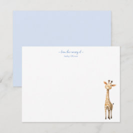 Cute Giraffe Pojke, tack. Tack Kort
