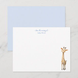 Cute Giraffe Pojke, tack. Tack Kort