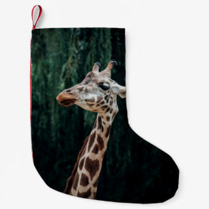 CUTE GIRAFFE PORTRÄTT LITEN JULSTRUMPA