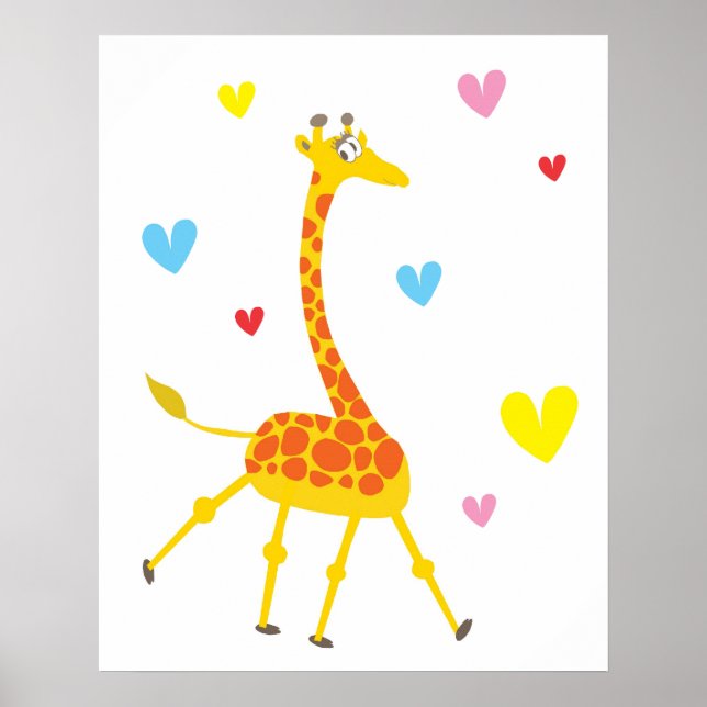 Cute Giraffe Poster (Framsidan)
