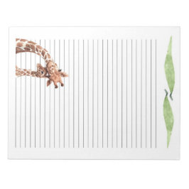 Cute Giraffe Safari Animals skriver stationär Anteckningsblock