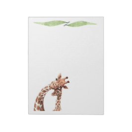 Cute Giraffe Safari Animals skriver stationär Anteckningsblock