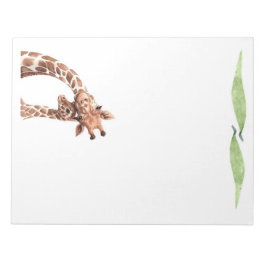 Cute Giraffe Safari Animals skriver stationär Anteckningsblock