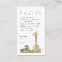 Cute Giraffe Script Bokar för babystölder Tilläggskort