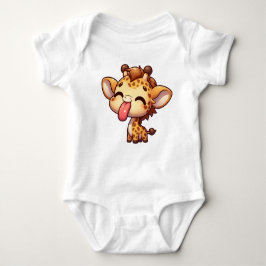 Cute Giraffe Stickar Tunga T Shirt