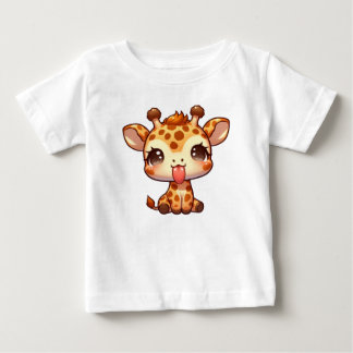 Cute Giraffe Stickar Tunga T Shirt