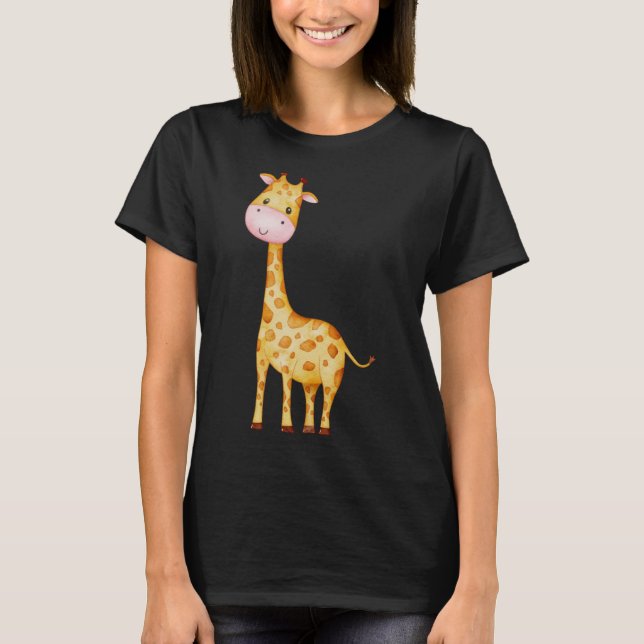 Cute Giraffe T Shirt (Framsida)