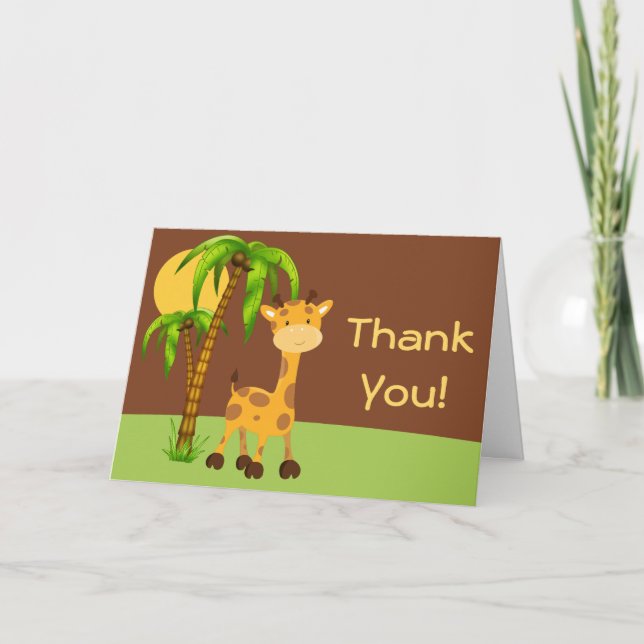Cute Giraffe - tackkort (Framsida)