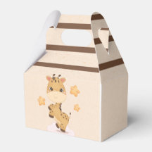 Cute Giraffe Tecknad Stars Baby Shower-favoritruta