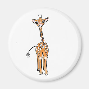 Cute giraffe teckning magnet