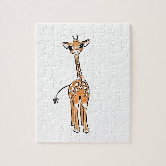 Cute giraffe teckning pussel (Vertikal)