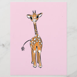 Cute Giraffe teckning, safari-djur
