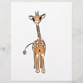 Cute Giraffe teckning, safari-djur