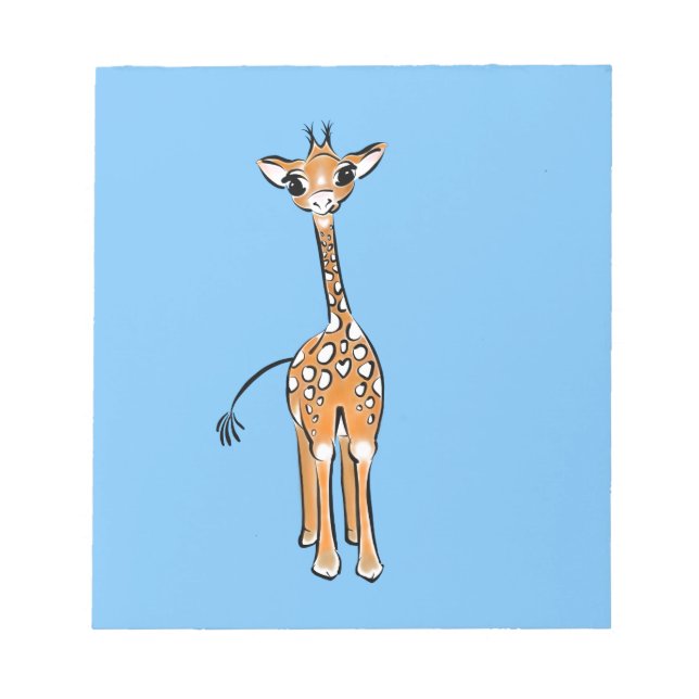 Cute Giraffe teckning, safari-djur Anteckningsblock (Framsida)
