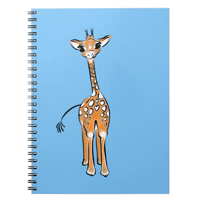 Cute Giraffe teckning, safari-djur Anteckningsbok (Framsidan)