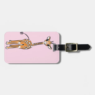Cute Giraffe teckning, safari-djur Bagagebricka
