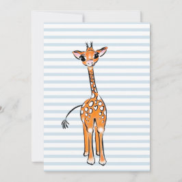 Cute giraffe teckning, safari-djur inbjudningar
