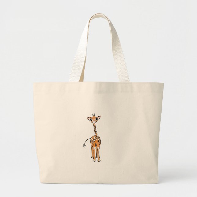 Cute Giraffe teckning, safari-djur Jumbo Tygkasse (Framsidan)