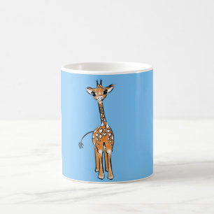 Cute Giraffe teckning, safari-djur Kaffemugg